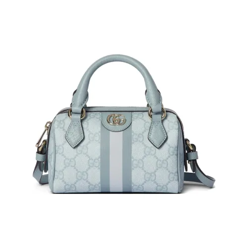 GUCCI Ophidia Холст и Кожа Сумка Сумка через плечо Сумка через плечо Экстра мини Женская Серый Синий