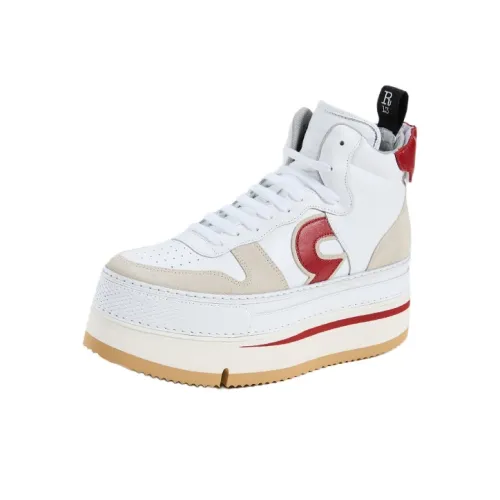 R13 Riot High Топ Кроссовки для скейтбординга Женские Белые Красные