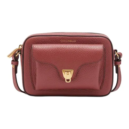 COCCINELLE GRAIN LEATHER Камера Сумка Сумка через плечо Мини Женская цвет коньячного