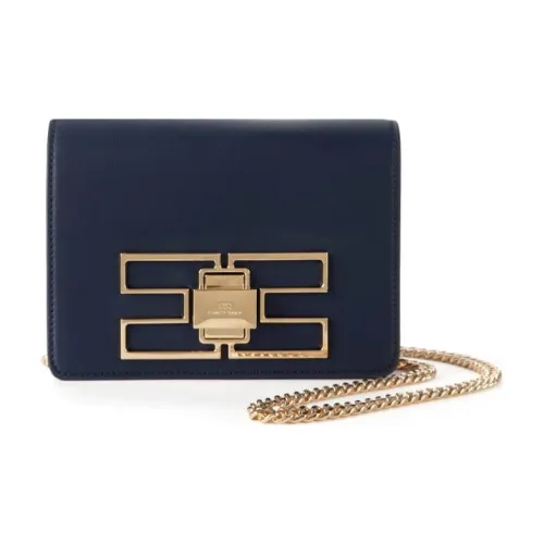 Elisabetta Franchi Сумка через плечо из синтетической кожи с полиэстером и полиуретаном женская чернильно-синий цвет