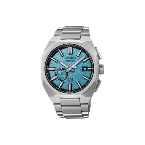 SEIKO Солнечный механизм титановый ремешок часы 41,2 мм мужские синий циферблат