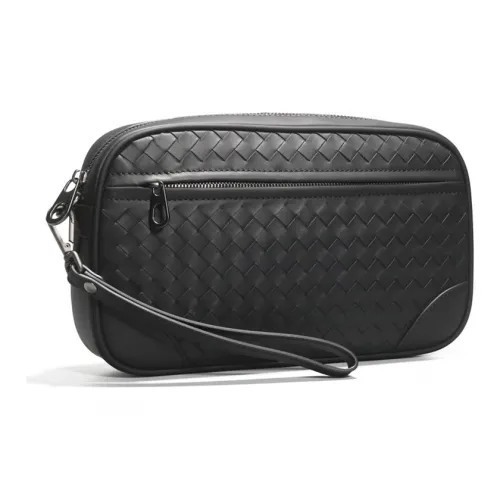 CMLZIUA Клатч из коровьей кожи унисекс черный