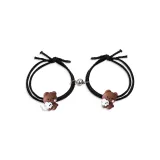 Черный Медвежонок hug Магнитная Резинка для волос