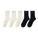 5 пар (Молочно-белый X3 + Черный X2)