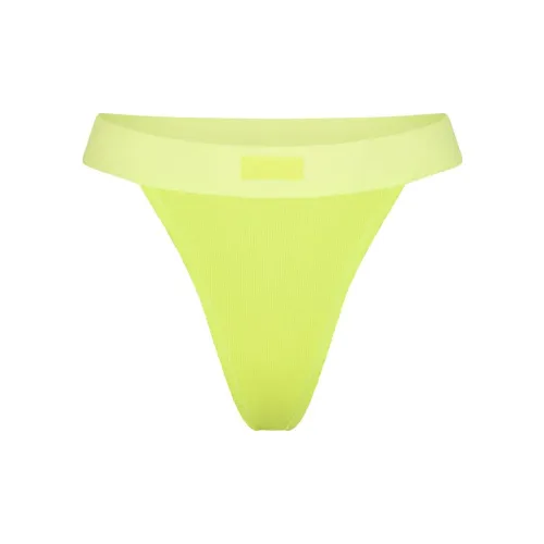 SKIMS Хлопок Ткань в рубчик Стринги Женские 1 Пачка DAFFODIL Нарцисс