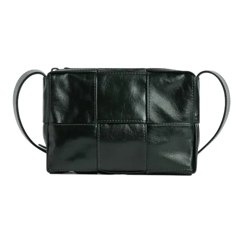 Bottega Veneta Arco Кожа Сумка через плечо Маленькая Мужская Темно-зеленая