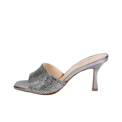 Badgley Mischka Слипоны 7,5 см Женские Серебряные