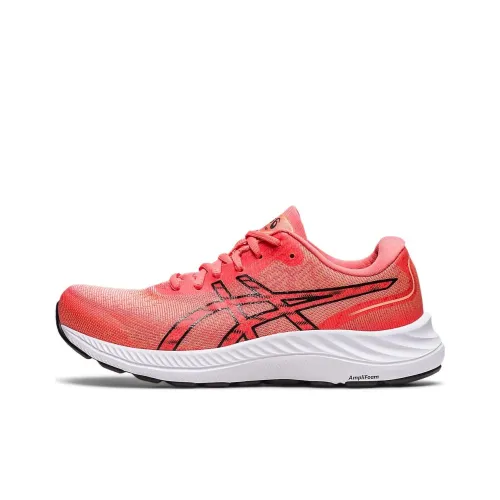 Asics Гель Excite 9 Амортизация Износостойкие Низкие Кроссовки для Бега Женские Оранжево-Красные