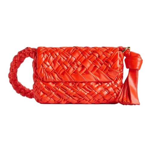 Bottega Veneta Kalimero Коровья кожа Портативная сумка через плечо сумка на плечо Женская оранжевая