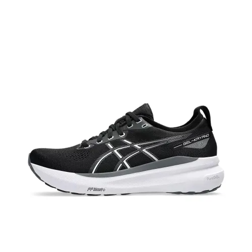 Asics Gel Kayano 31 Low Топ Беговые кроссовки Мужские Черный Белый
