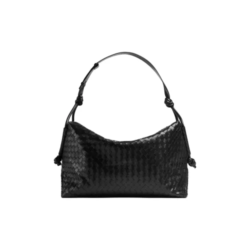 Bottega Veneta Loop Телячья кожа Сумка через плечо Сумка на плечо Женская Черная