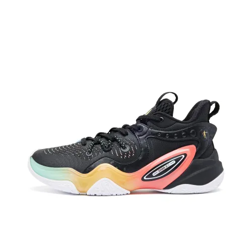 QIAODAN Battle Blade 6TEAM Амортизаторы Slip-resistant Низкие Баскетбольные Кроссовки Мужские Papaya