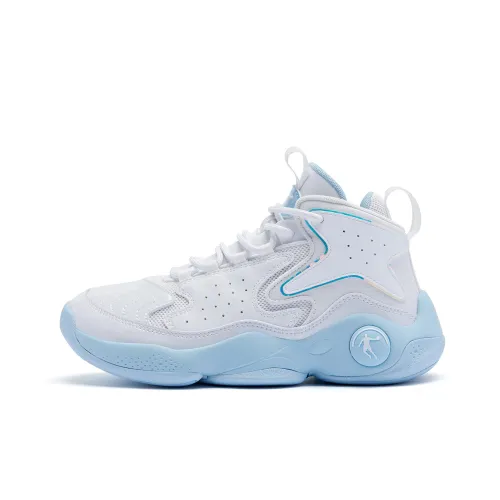 QIAODAN Баскетбольные кроссовки High Top Jordan - Белый/Лунный Синий Женские