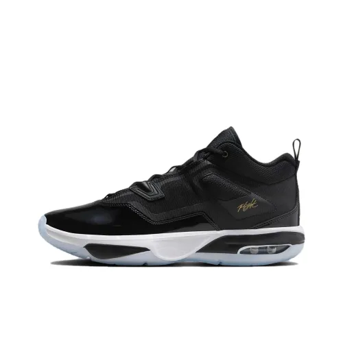 Джордан Stay Loyal 3 противоскользящие устойчивые к истиранию MID баскетбольные кроссовки мужской черный синий белый