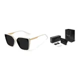 Белая оправа с серо-черными линзами [Элегантная коробка]