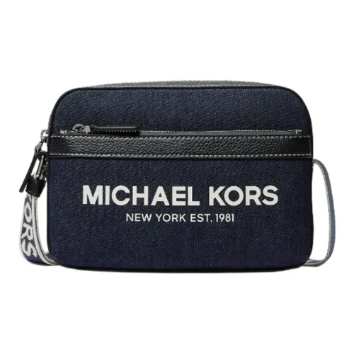 MICHAEL KORS MK Cooper Ткань + Искусственная кожа Сумка через плечо Мужская Темно-джинсовый синий