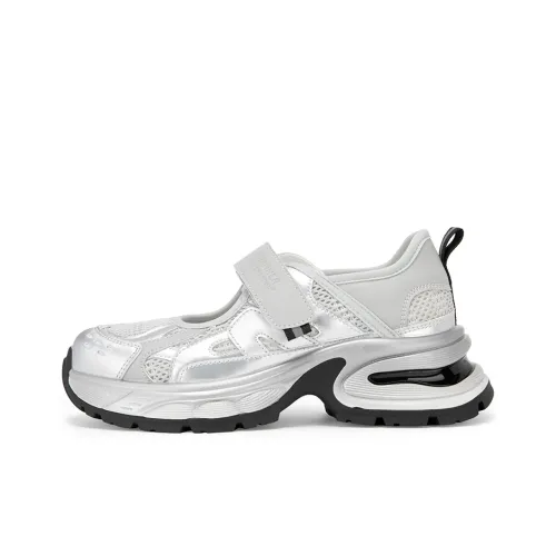 C°BANNER Низкий Топ Casual Женский Серебряный Серый