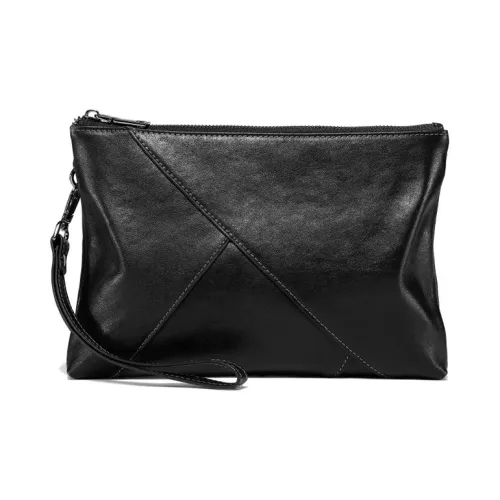 DOSRFINI Клатч из коровьей кожи мужской черный