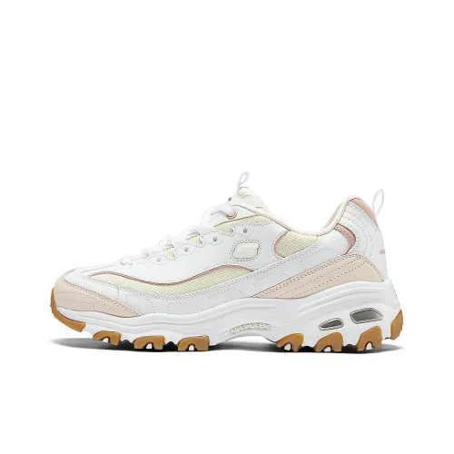 Skechers D'Lites Беговые кроссовки Низкий топ Белый/Светло-розовый Женские