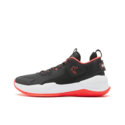 QIAODAN Противоскользящие Низкие Баскетбольные Кроссовки Мужские Черные Красные