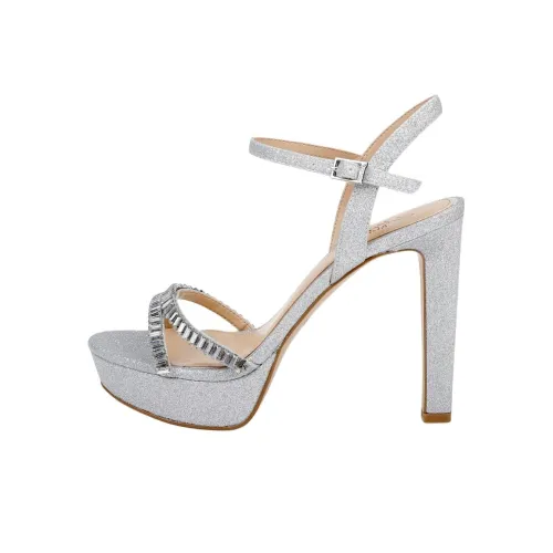 Badgley Mischka Gallant one Ремень Сандалии 9cm Женские Серебряные