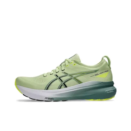 Asics Gel Kayano 31 Low Топ Беговые кроссовки Мужские Зеленый Желтый