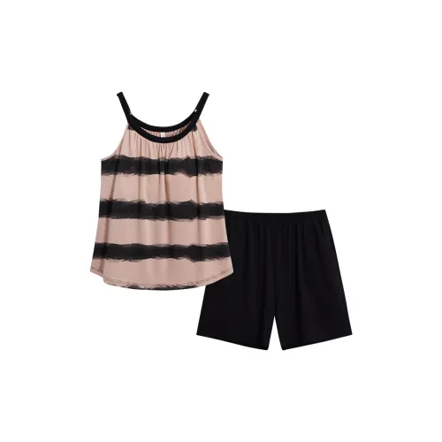 Sha Qian Пижамный комплект Летний Женский Камео Коричневый