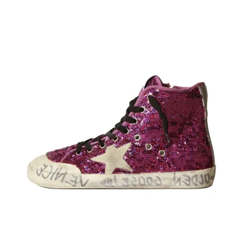 Golden Goose Francy High Топ Скейтборд Кроссовки Женские Розовые