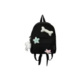 Чёрный с украшением в виде звезды и кости