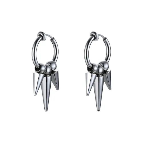 PEACE CAT Титановая сталь Нижняя заколка Серьги On Унисекс