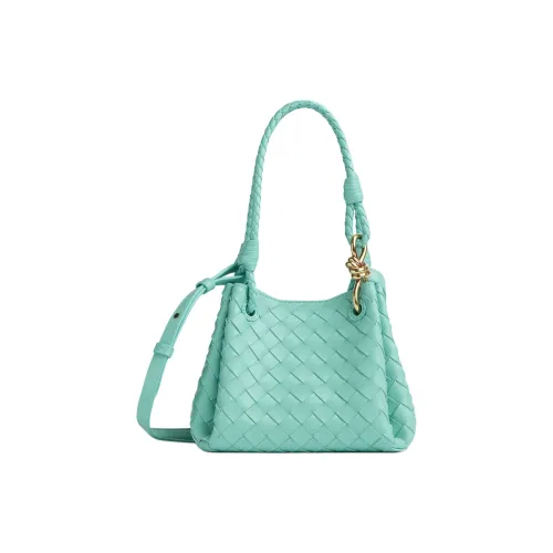 Bottega Veneta Andiamo Series Овчина Сумка через плечо Сумка на плечо Женская Oasis Blue