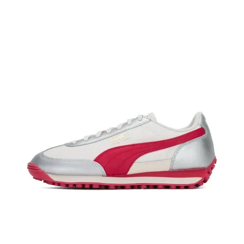PUMA Easy Rider Slip-Resistant Abrasion-Resistant Low-Top Беговые кроссовки Унисекс Silver White Red
