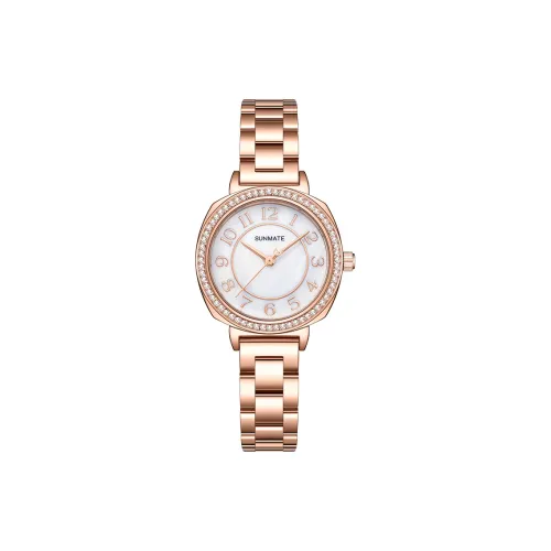 SUNMATE Нишевый Роскошный Украшенный Высококачественный Стиль Instagram Зеленые Часы Кварцевый Механизм