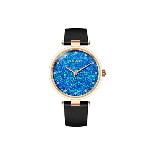 SUNMATE Кварцевый Movement Женские Часы 30MM Синие