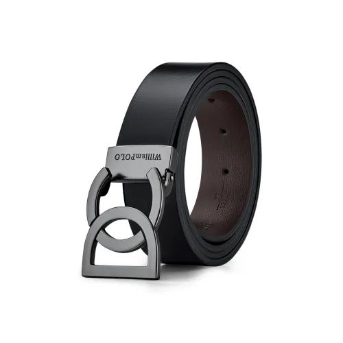 WilliamPOLO Ремни из коровьей кожи Мужские Металлические 3,4CM Ширина