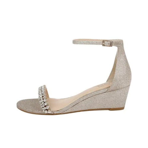 Badgley Mischka Lora One Strap Sandals 5cm Women's Light Gold Badgley Mischka Lora One Ремешок Сандалии 5см Женские Светлый Золото