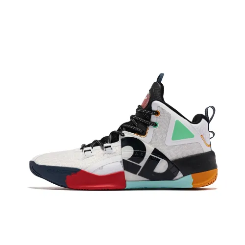 QIAODAN Zhanji 5 Q KUNGFU Свет Амортизация Противоскользящий Устойчивый к износу MID Топ Баскетбольные кроссовки