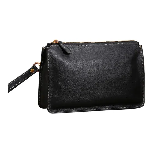 DOSRFINI Натуральная кожа клатч стандартный мужской черный