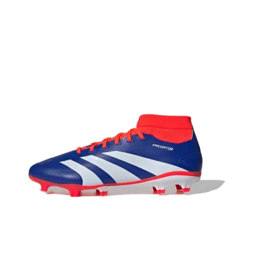 Adidas PREDATOR LEAGUE FG Твердый грунт Противоскользящие Устойчивые к истиранию Футбольные бутсы Унисекс Синий Белый Красный