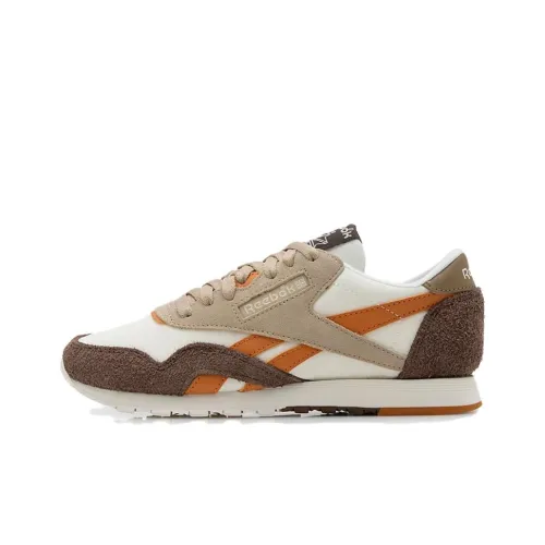 Reebok Classic Nylon Беговые кроссовки Низкие Белый Коричневый Унисекс