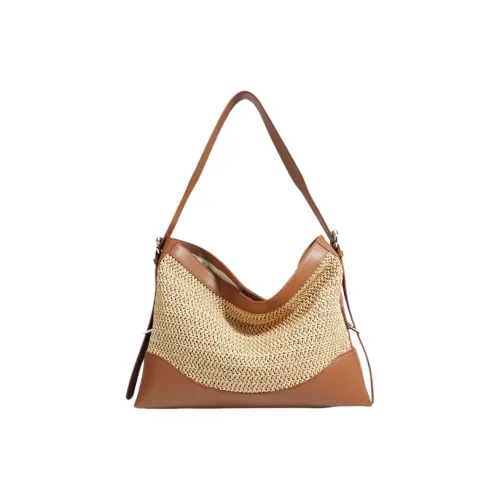 BLAKE FLEETO Плетеная соломенная сумка-тоут сумка через плечо женская многоцветная