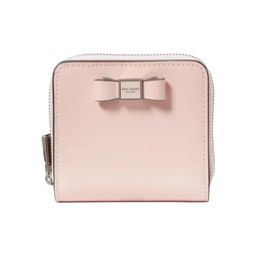 Kate Spade Коровья кожа с Saffiano кожа кошелек маленький женский розовый