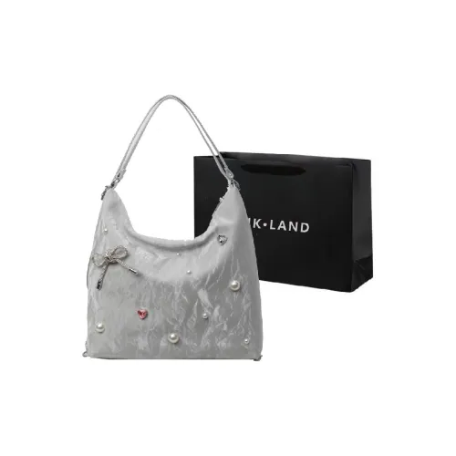 PINK·LAND ПУ (полиуретан) Сумка через плечо Женская Серебряная Синяя Черная Белая