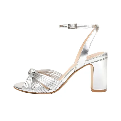 Badgley Mischka Christen One Ремень Сандалии 7,5 см Женские Серебряные