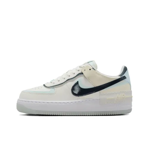 Nike Air FORCE 1 Low Топ Скейтборд Кроссовки Женские Бежево-Синие