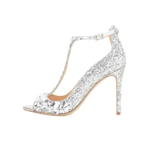 Badgley Mischka Conroy One Ремешок Сандалии Женские Серебряные