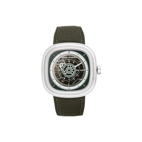 SEVENFRIDAY Автоматический механический механизм Мужские часы 45мм*45,6мм*15мм Зеленый
