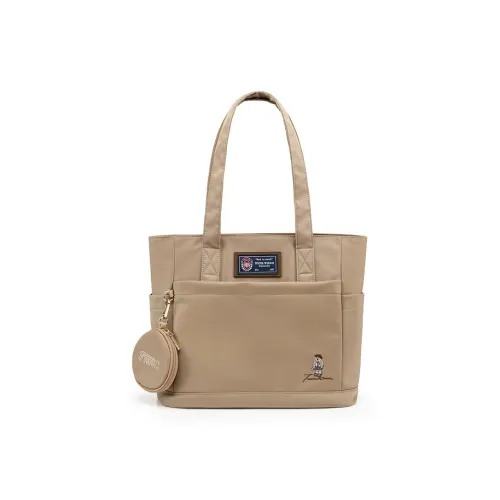 Teenie Weenie Ткань ПУ (полиуретан) Тоут Сумка Сумка для покупок Сумка на плечо Унисекс Хаки черный