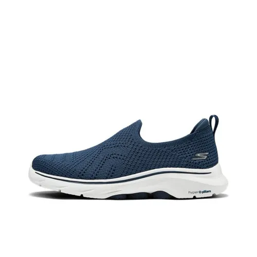 Skechers GO WALK 7 Casual Low Top Marine Blue White Women's