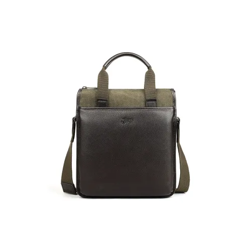 JEEP Натуральная кожа Винтажный холст Сумка через плечо Мужская